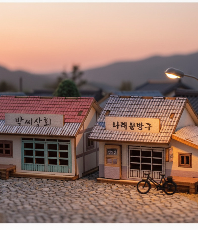 Good Old Days : Park’s General Store & Narae Stationery Shop DIY Wood Puzzle