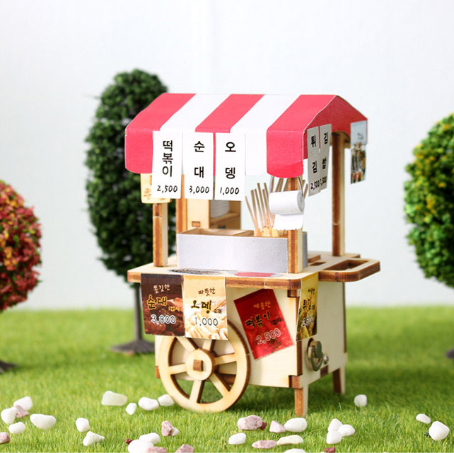 Alternative view of Wooden Music Box Puzzle – Korean Street Food Cart