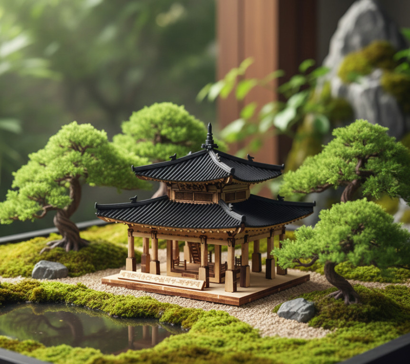 Alternative view of Wooden 3D Puzzle Global Cultural heritage -Suwon Hwaseong Jangdae