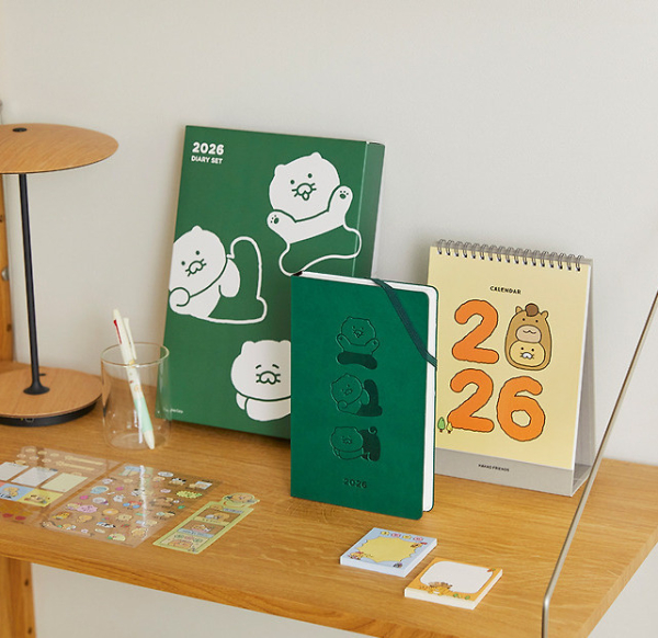 Kakao Friends 2026 Diary Set Green – Choonsik