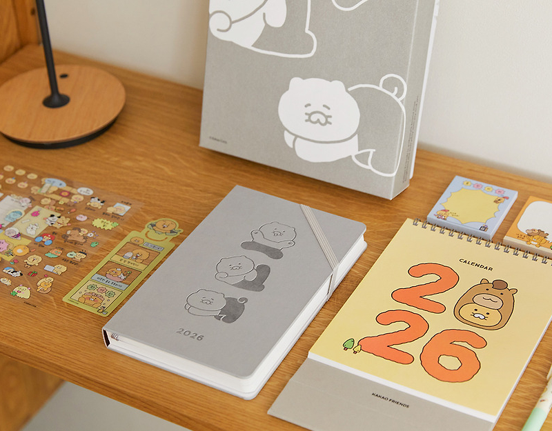 Alternative view of Kakao Friends 2026 Diary Set Gray – Choonsik