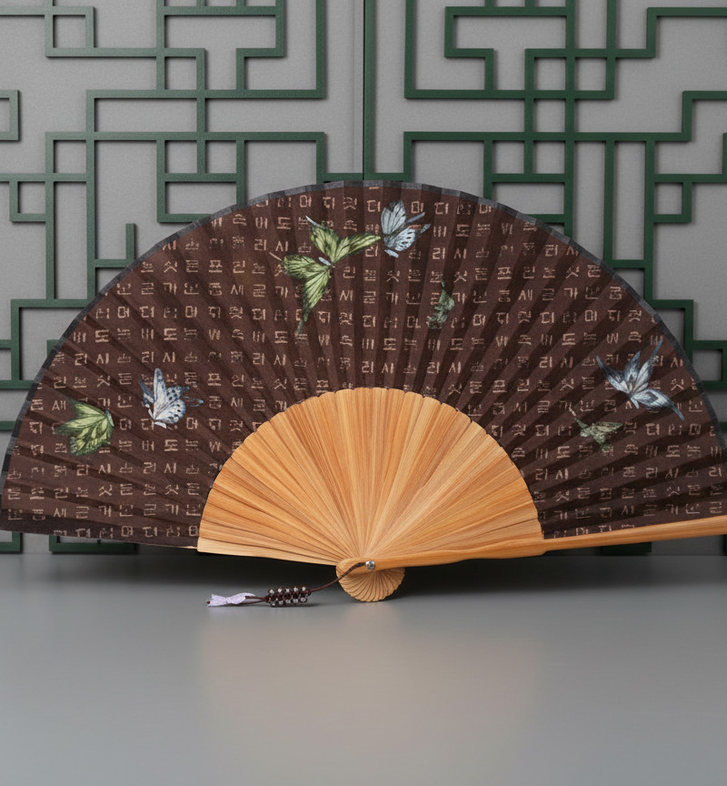Korean Hangul Folding Fan