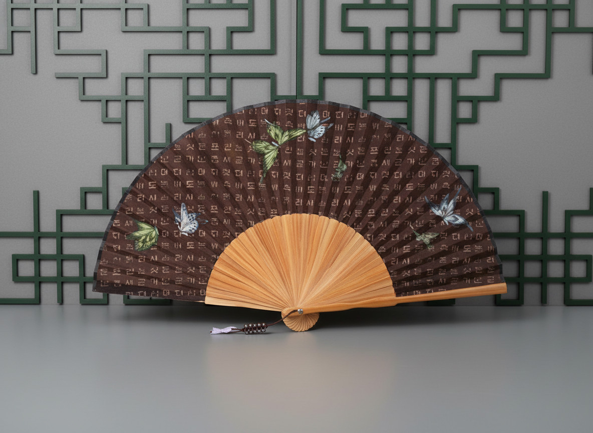 Korean Hangul Folding Fan