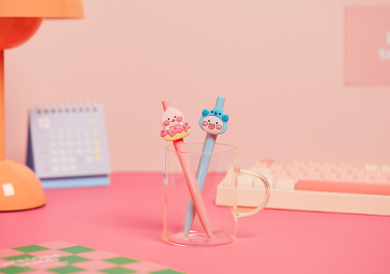 Alternative view of Kakao Friends Lovely Apeach Puffer Gel Pen_Little Apeach