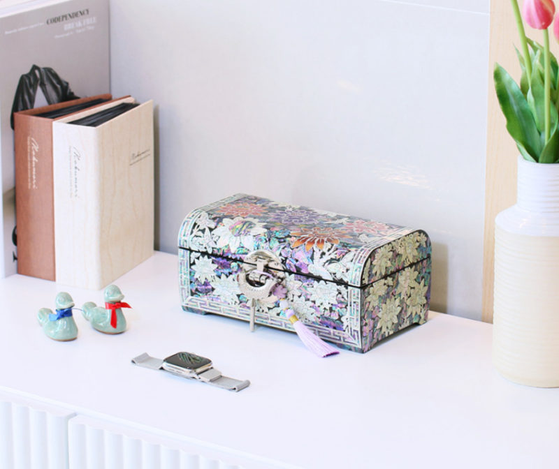 Flower Mother-of-pearl Jewelry Box