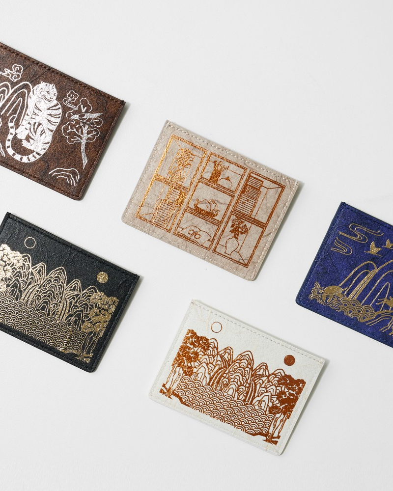 K-Heritage Nangdo Hanji Leather Card Wallet