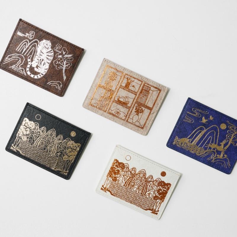 K-Heritage Nangdo Hanji Leather Card Wallet