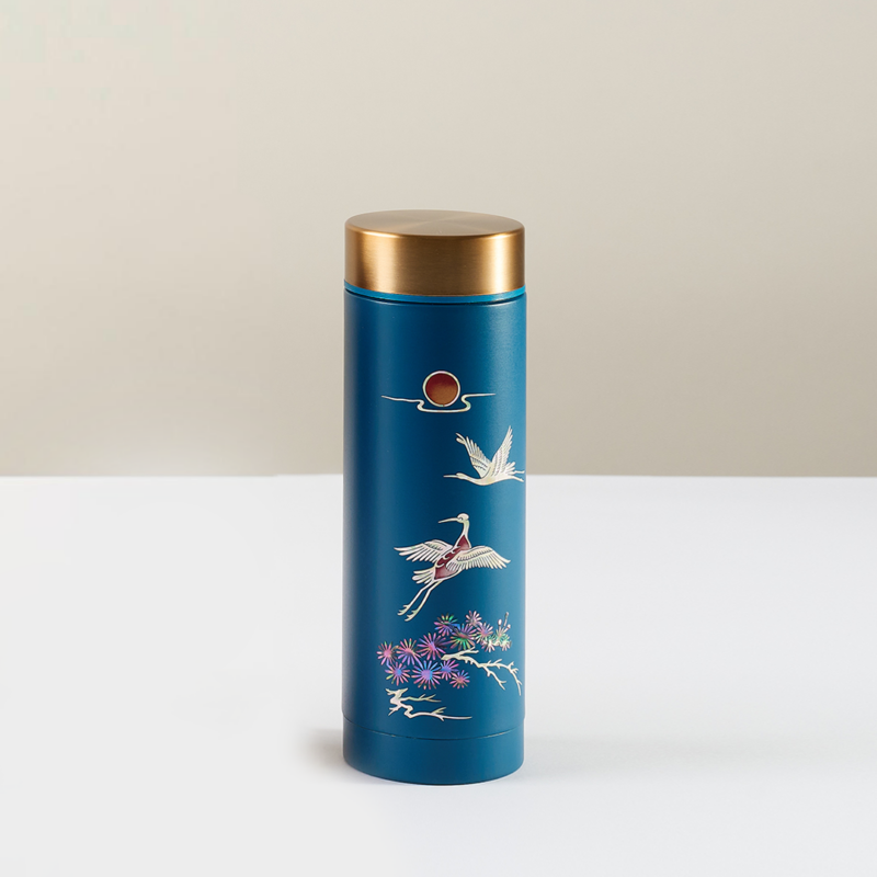 Alternative view of K-Heritage Mother-of-Pearl Color Tumbler - Pine and Crane (Songhak)