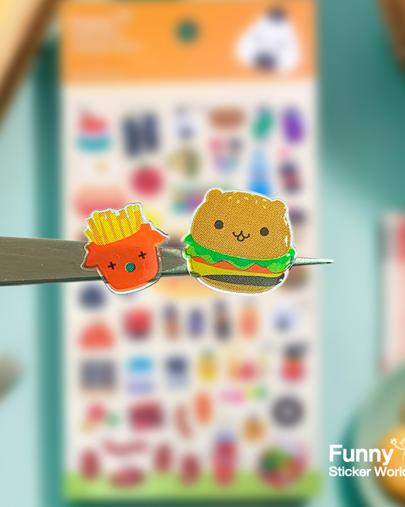 Alternative view of Food Collection 3 Epoxy Diary Deco Sticker 2 Sheets