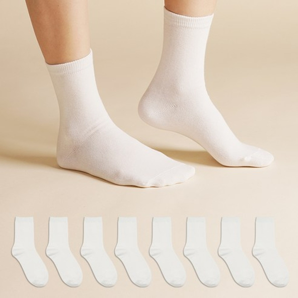 Sockpiens Women Premium Solid Socks 8 Pairs Set