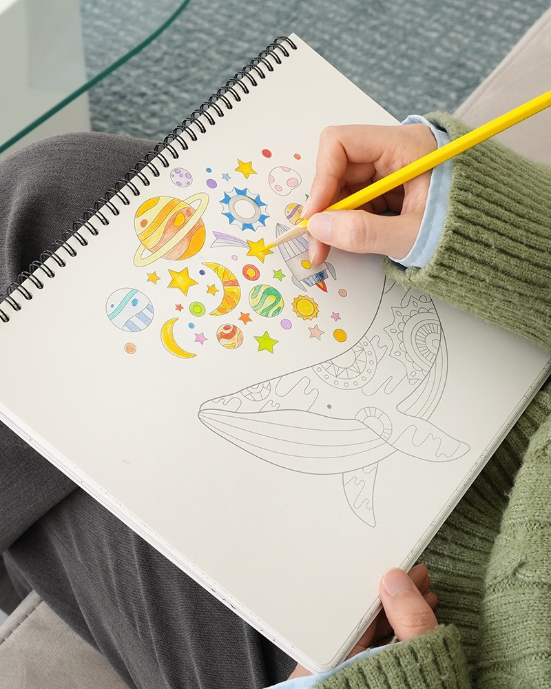 Alternative view of PINKFOOT Whale Color Drawing Book - Easy Version