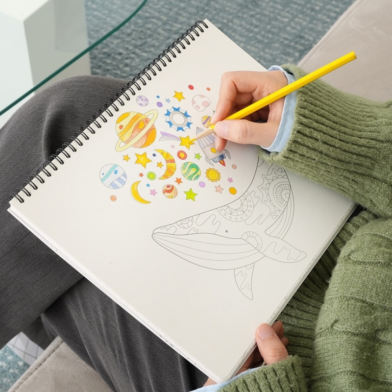 Alternative view of PINKFOOT Whale Color Drawing Book - Easy Version