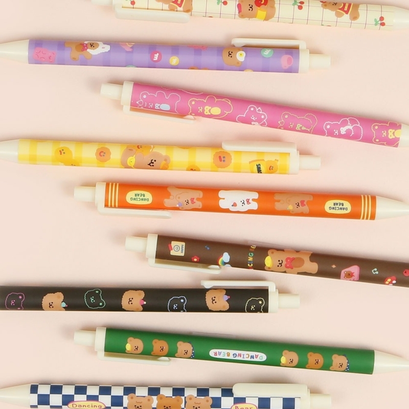 Alternative view of PINKFOOT Dancing Bear Ballpoint Pen Set, 0.38mm, 10 Pieces, Mixed Colors