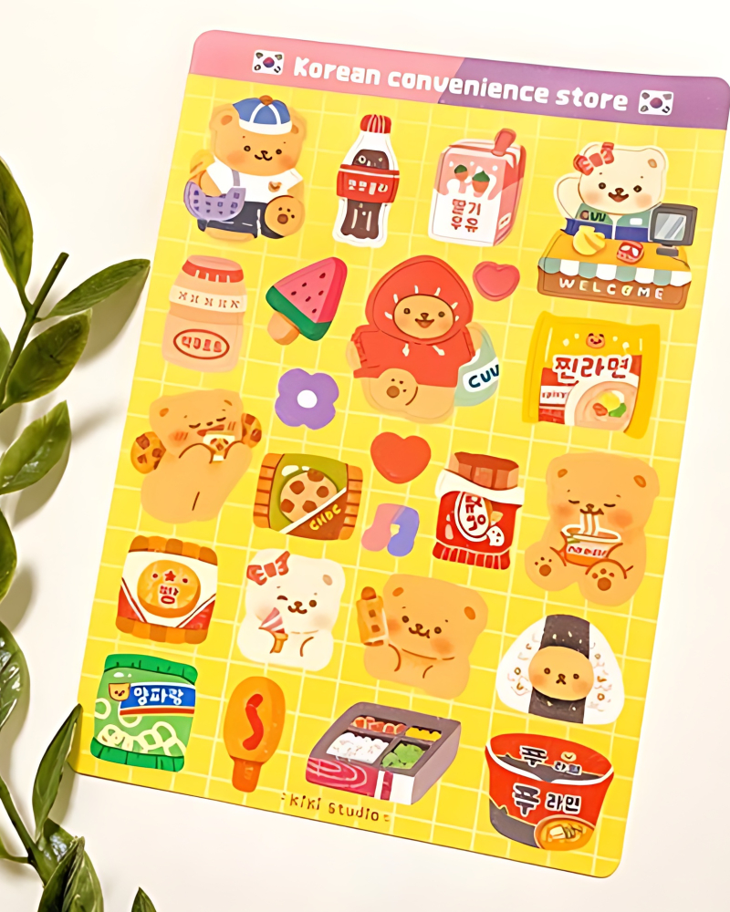 KIKISTUDIO Let's Go to the Convenience Store Sticker 1+1sheets