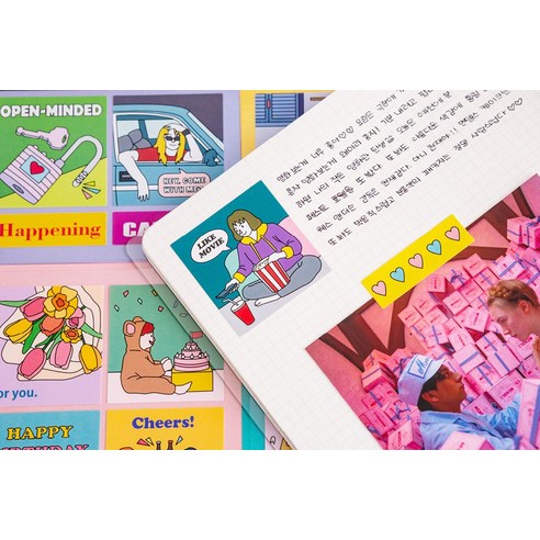 Alternative view of Ardium Square Point Sticker 4 Set Mixed Color 2 Sets