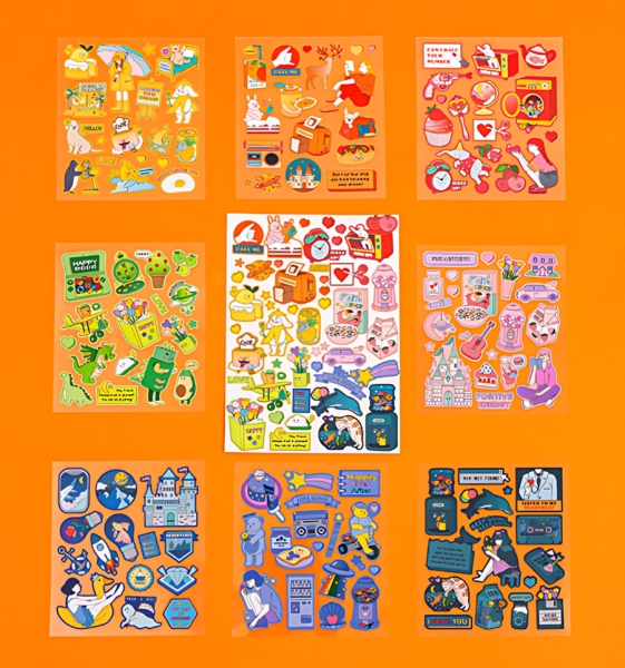 Ardium Color Point Rainbow Sticker 8 Types Set