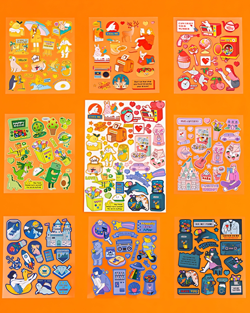 Ardium Color Point Rainbow Sticker 8 Types Set