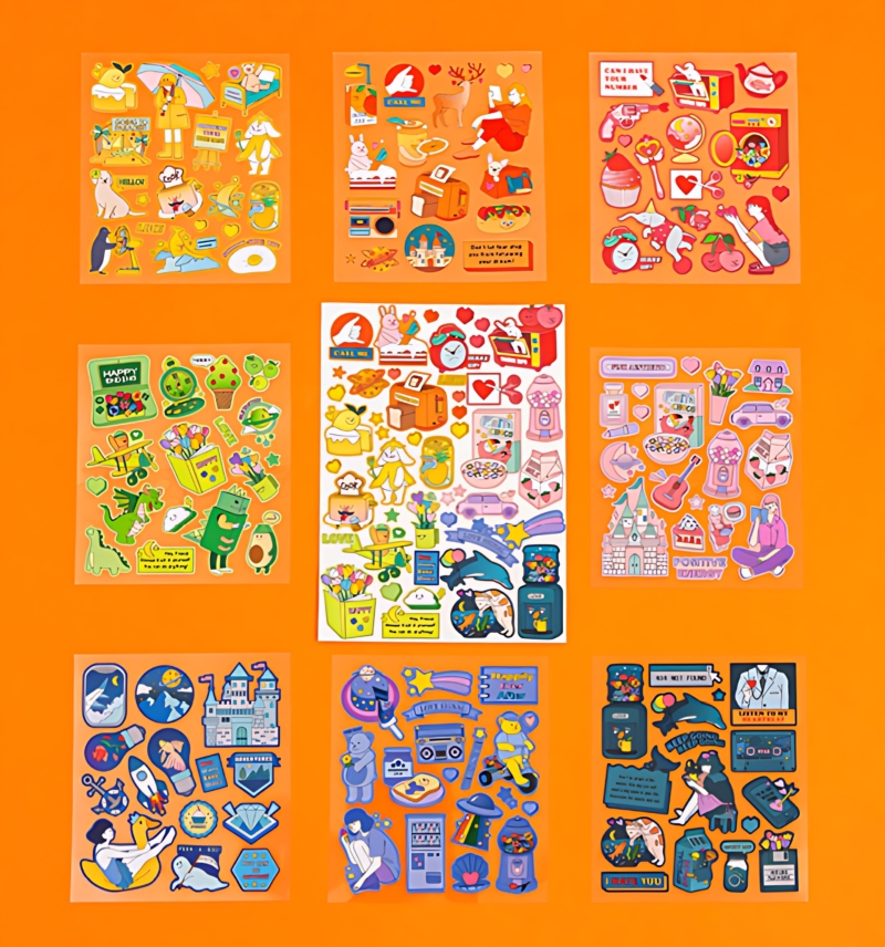 Ardium Color Point Rainbow Sticker 8 Types Set