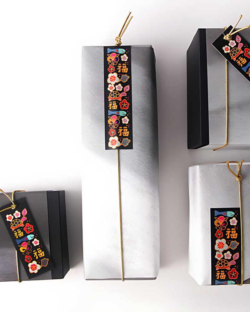 INDI.K Ink Bok Folk Painting Embroidery Rectangular Labels 10 pcs