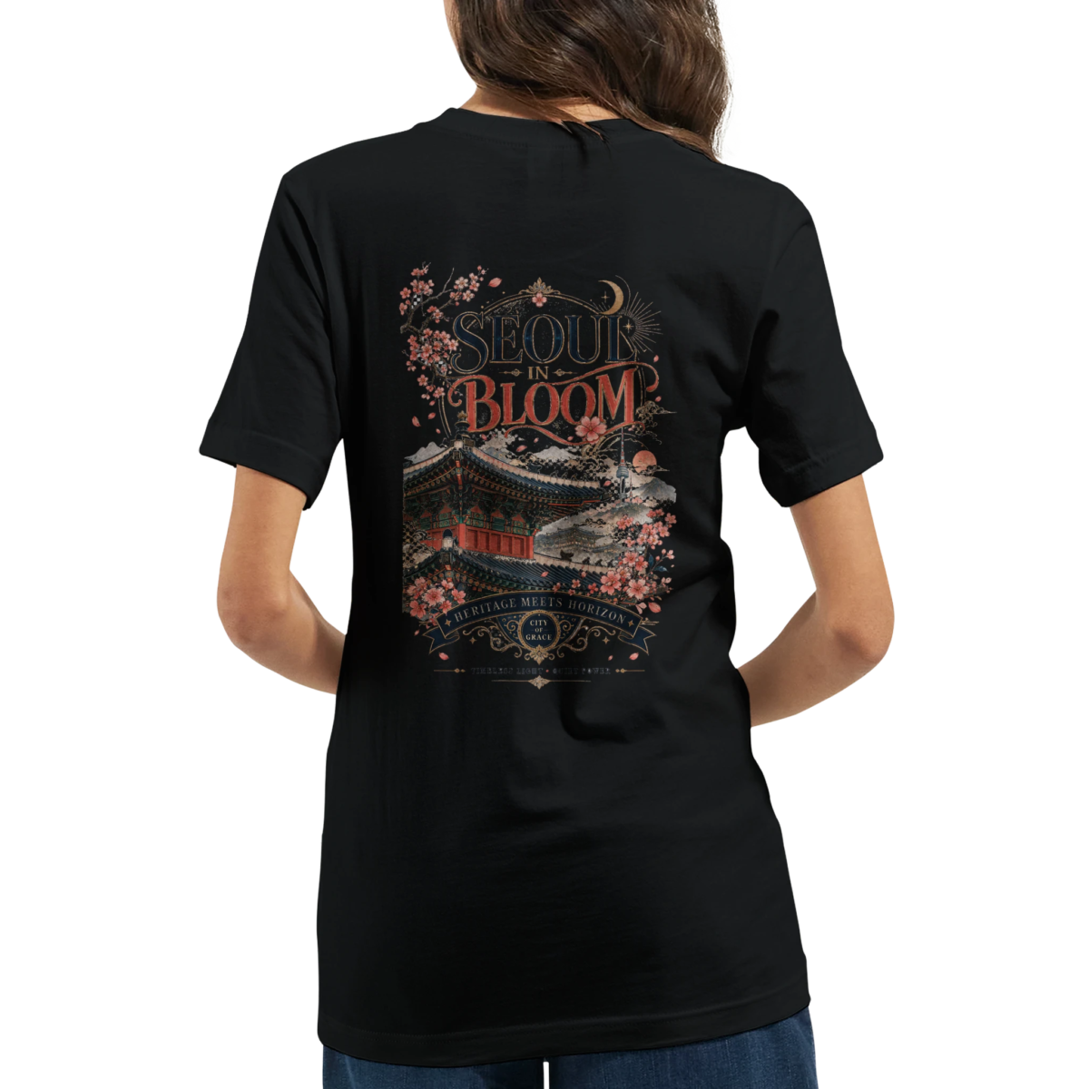 "SEOUL IN BLOOM" Premium Unisex Crewneck T-shirt | Bella + Canvas 3001