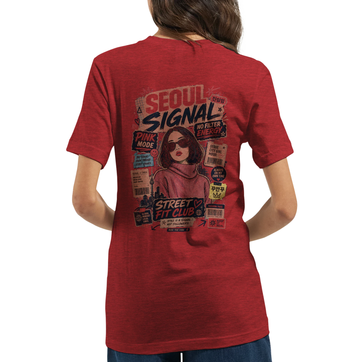 "Seoul Signal" Premium Unisex Crewneck T-shirt | Bella + Canvas 3001