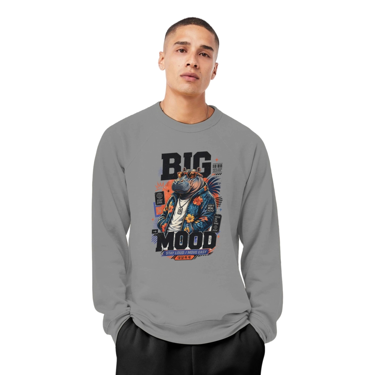 "Big Mood" Unisex Sponge Fleece Crewneck Sweatshirt | Bella + Canvas 3901