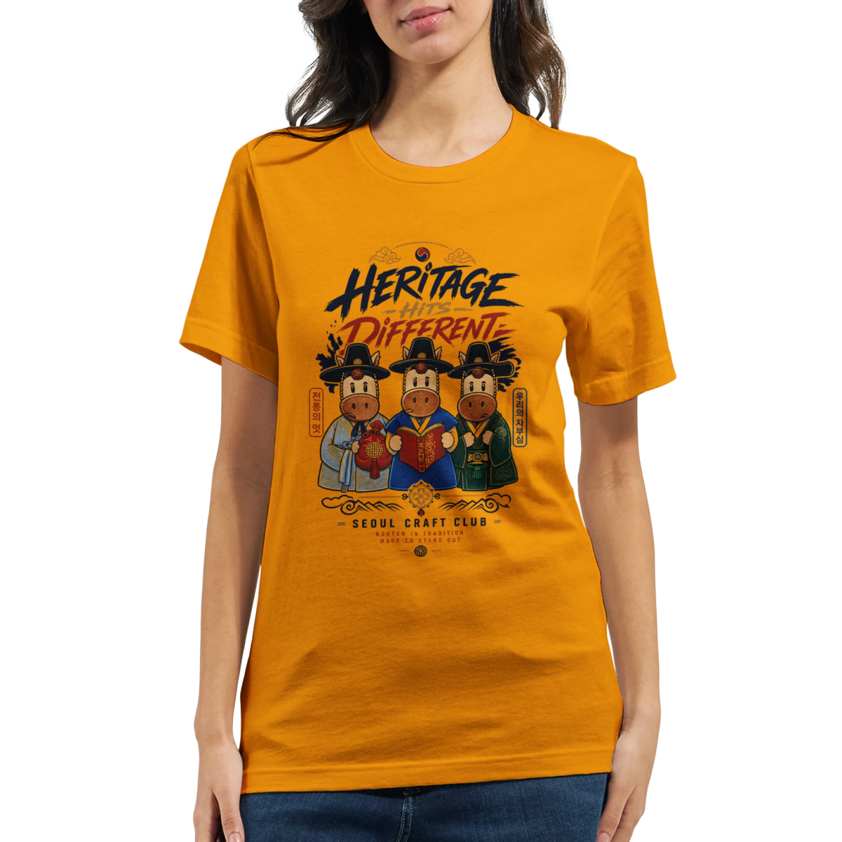 "Heritage hits different" Premium Unisex Crewneck T-shirt | Bella + Canvas 3001