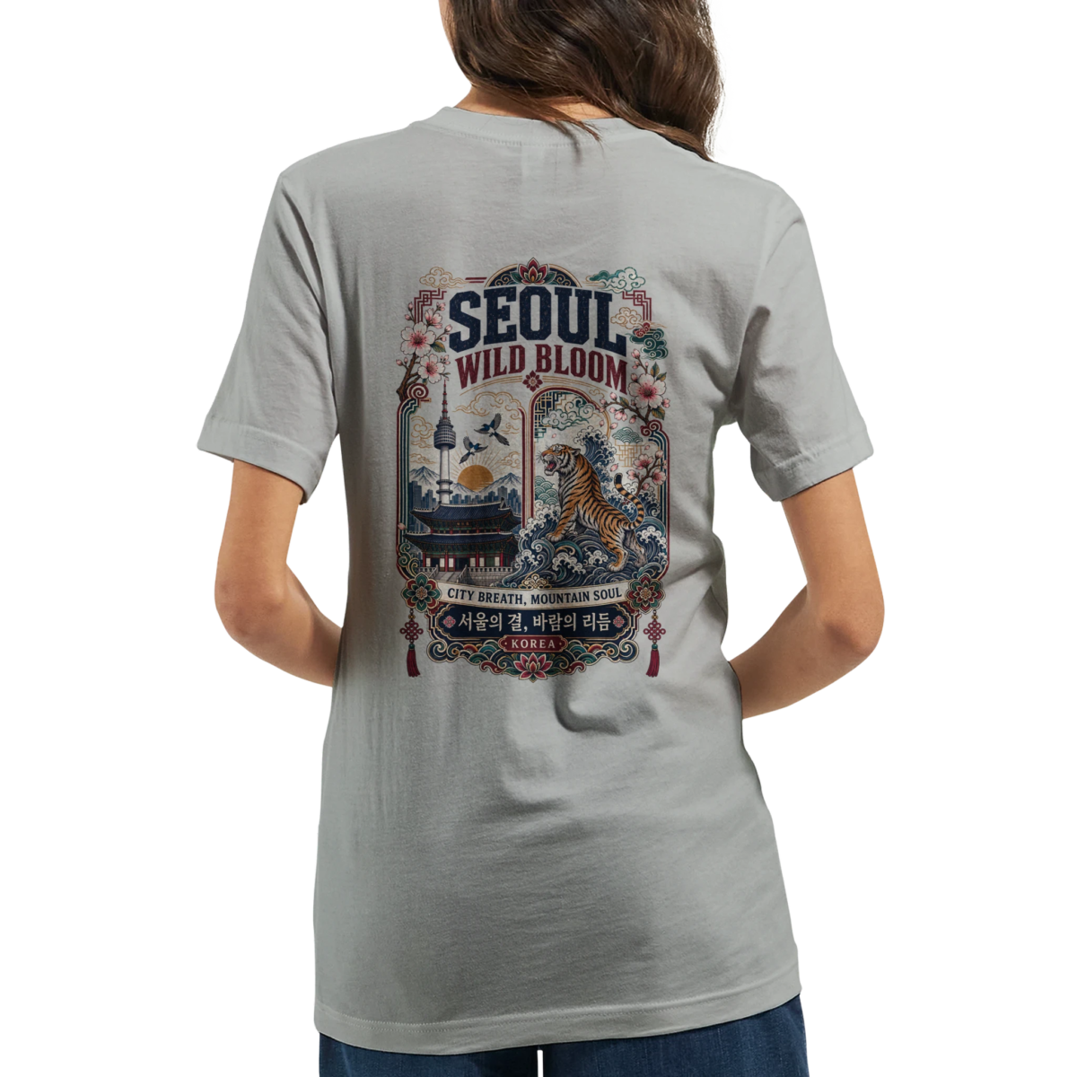 "Seoul Wild Bloom" Premium Unisex Crewneck T-shirt | Bella + Canvas 3001