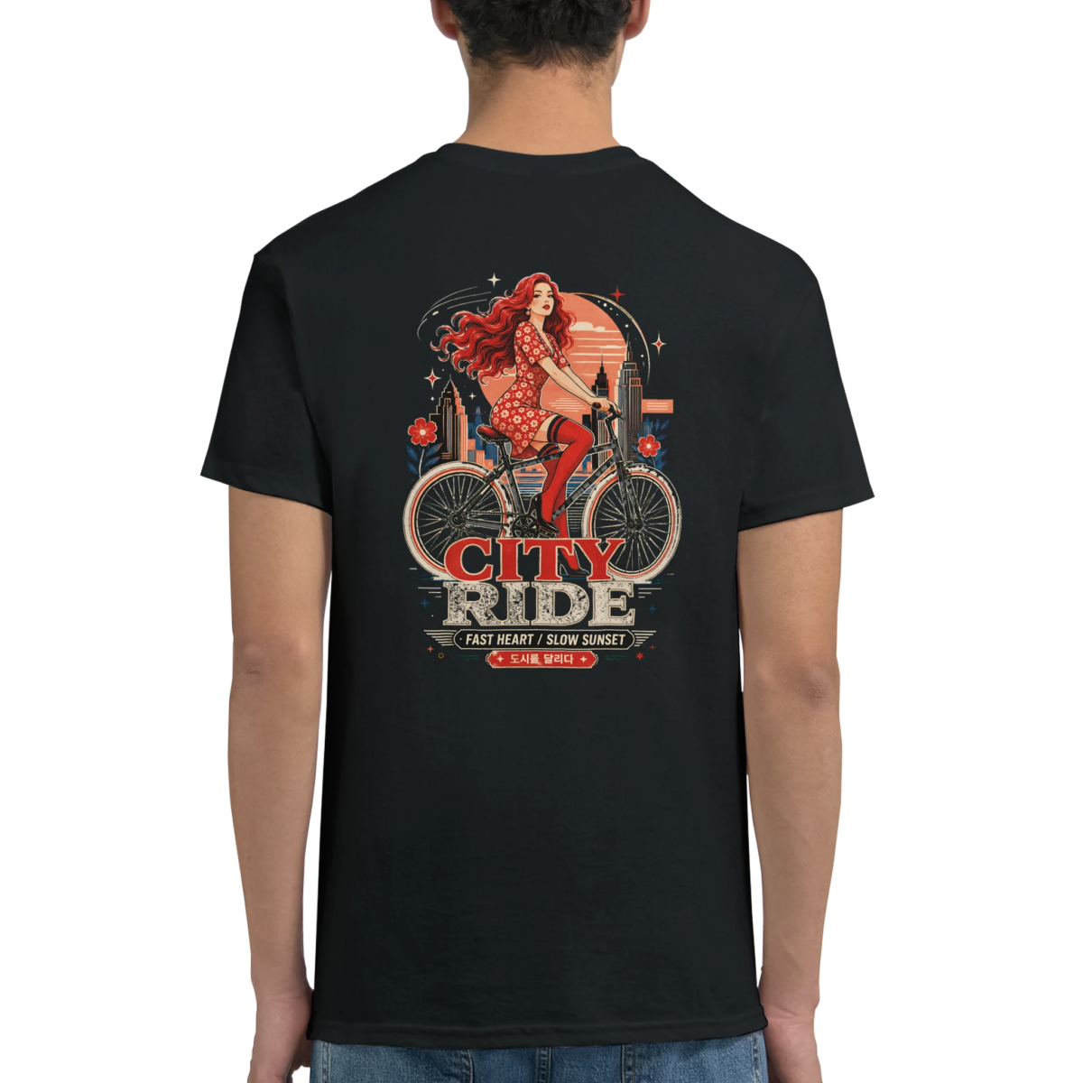 "City Ride" Heavyweight Unisex Crewneck T-shirt | Gildan® 5000