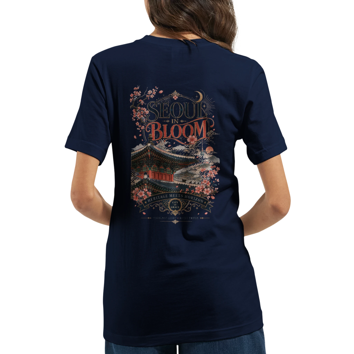 "SEOUL IN BLOOM" Premium Unisex Crewneck T-shirt | Bella + Canvas 3001