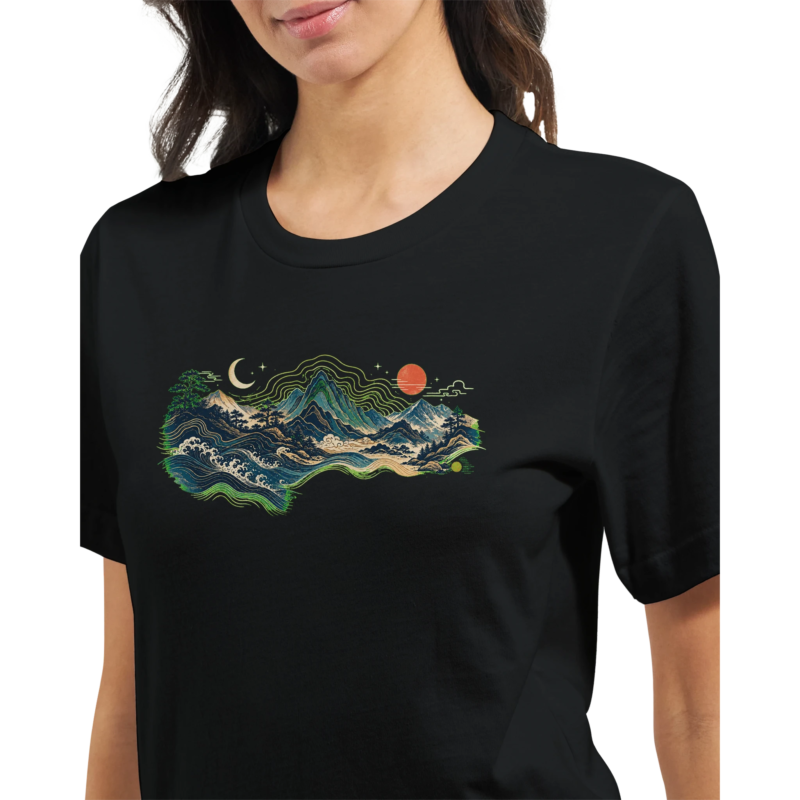 "Ridge flow" Premium Unisex Crewneck T-shirt | Bella + Canvas 3001