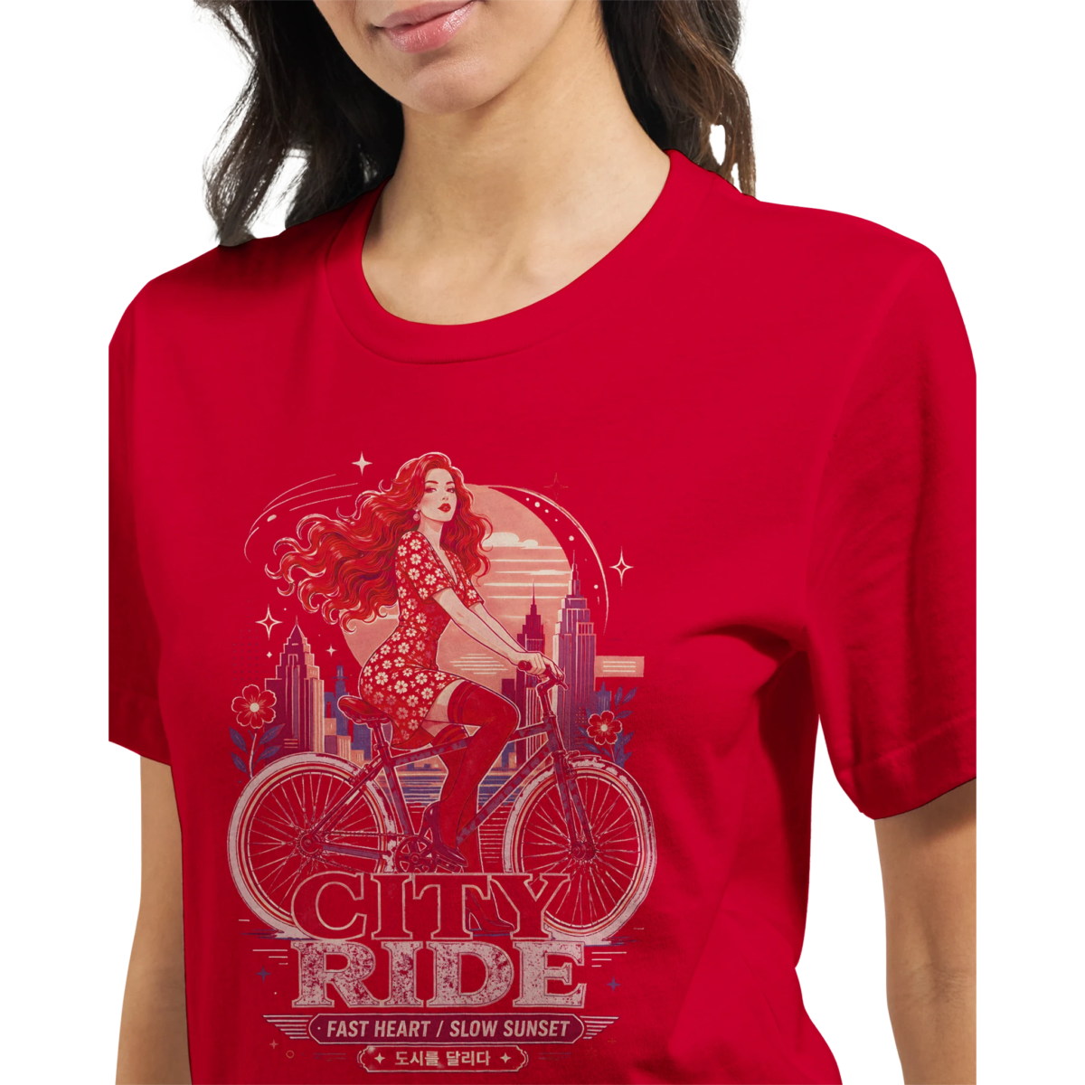 "CITY RIDE" Premium Unisex Crewneck T-shirt | Bella + Canvas 3001