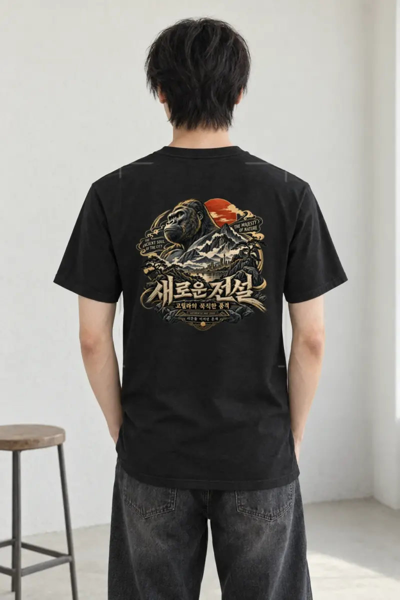 "Ancient Soul Cityscape" Heavyweight Unisex Crewneck T-shirt