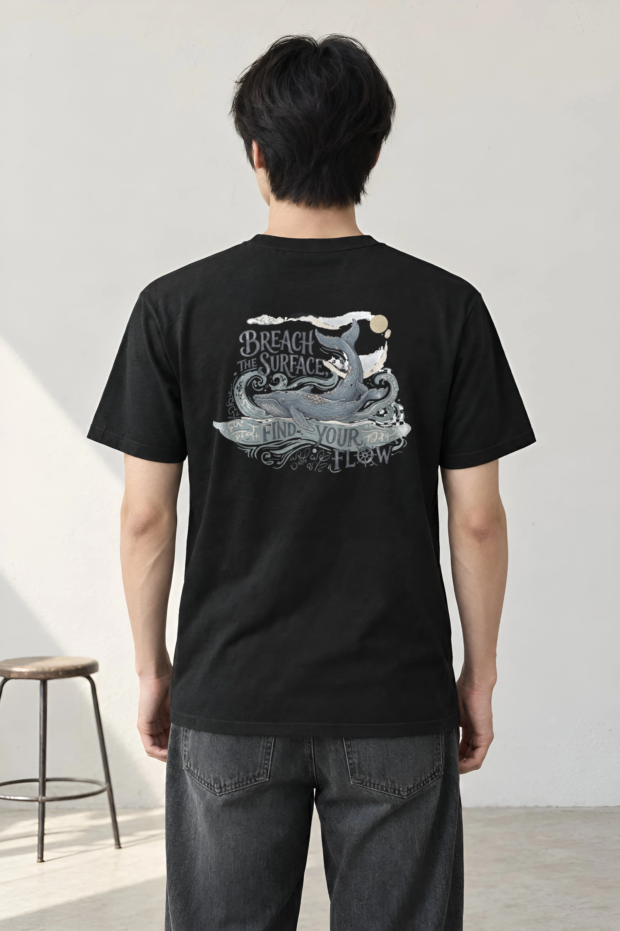"Breach The Surface" Heavyweight Unisex Crewneck T-shirt
