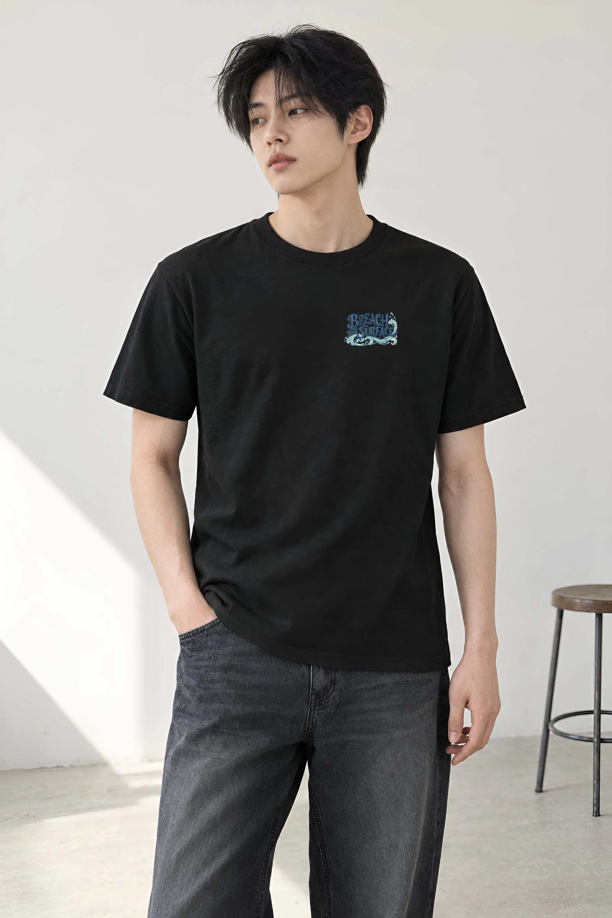 "Breach The Surface" Heavyweight Unisex Crewneck T-shirt