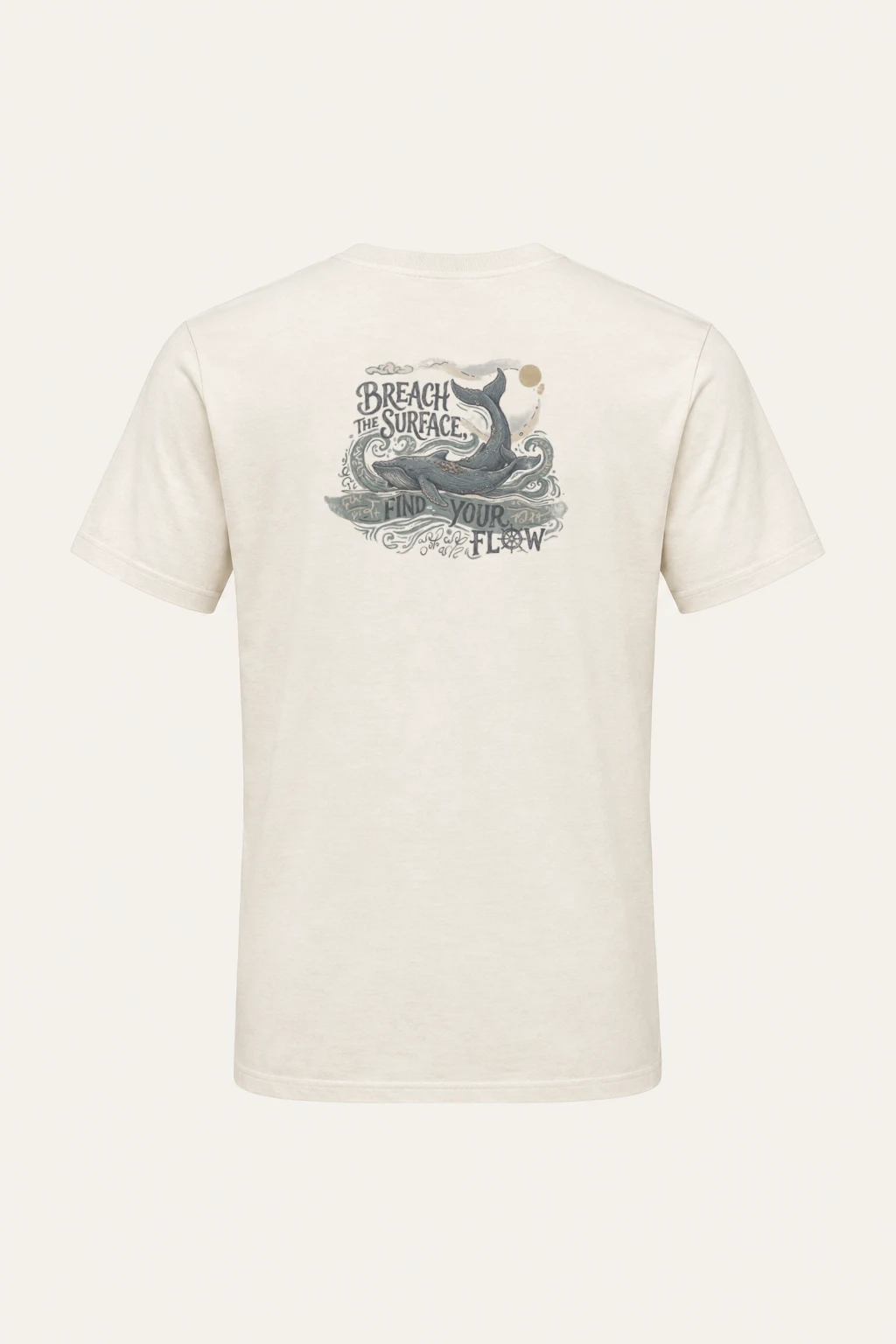 "Breach The Surface" Heavyweight Unisex Crewneck T-shirt | Gildan 5000