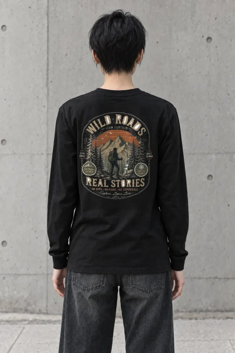 "Built To Roam" Unisex Longsleeve T-shirt | Gildan 2400