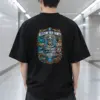 "Chasing Dreams And Tides" Men's Oversized Heavyweight Crewneck T-Shirt