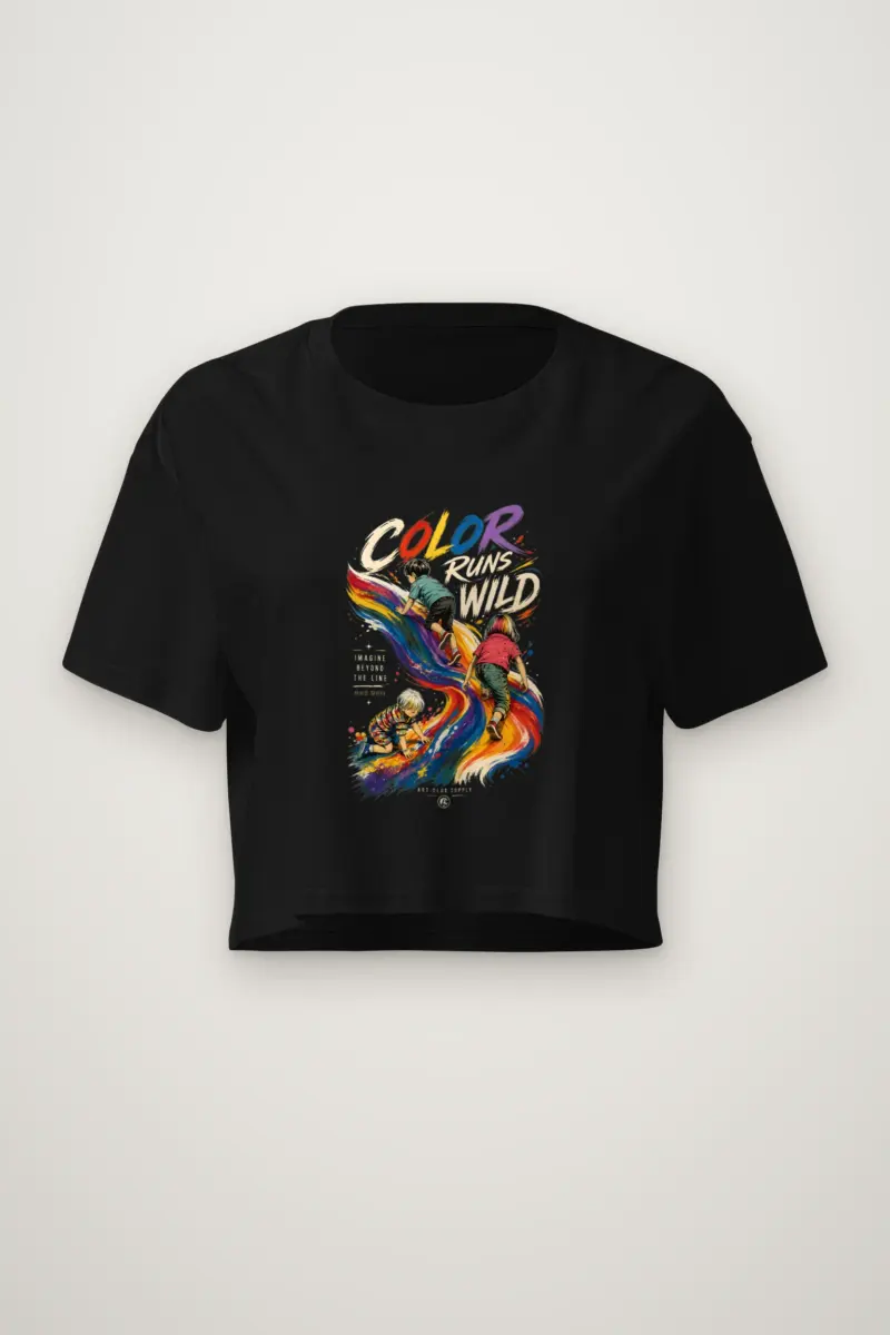 "Color Run Wild" Women's Crop Tee