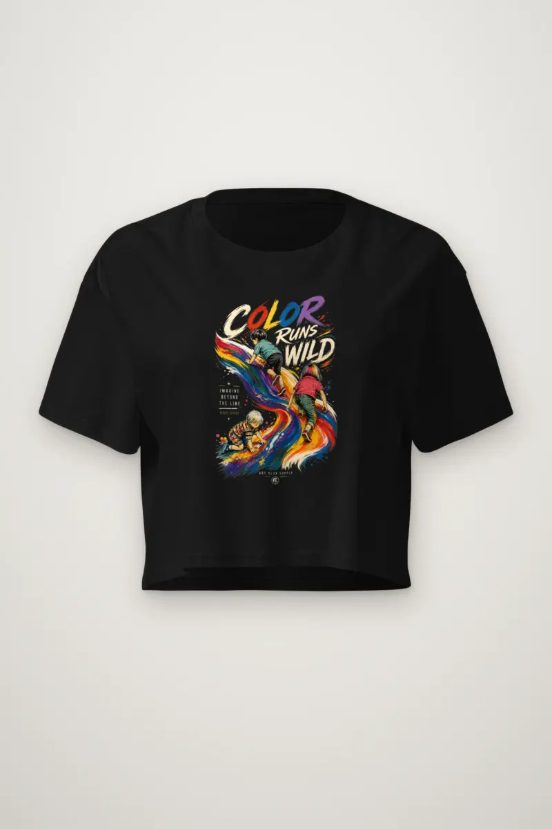 "Color Run Wild" Women's Crop Tee