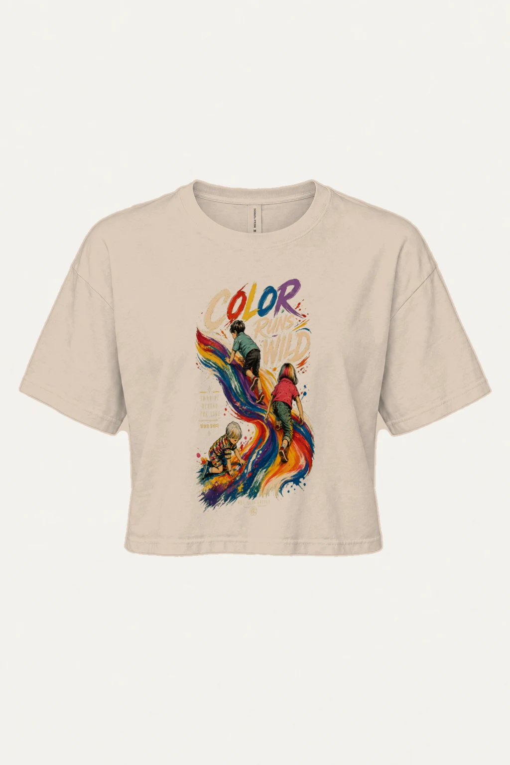 "Color Run Wild" Women's Crop Tee | Bella + Canvas 8882