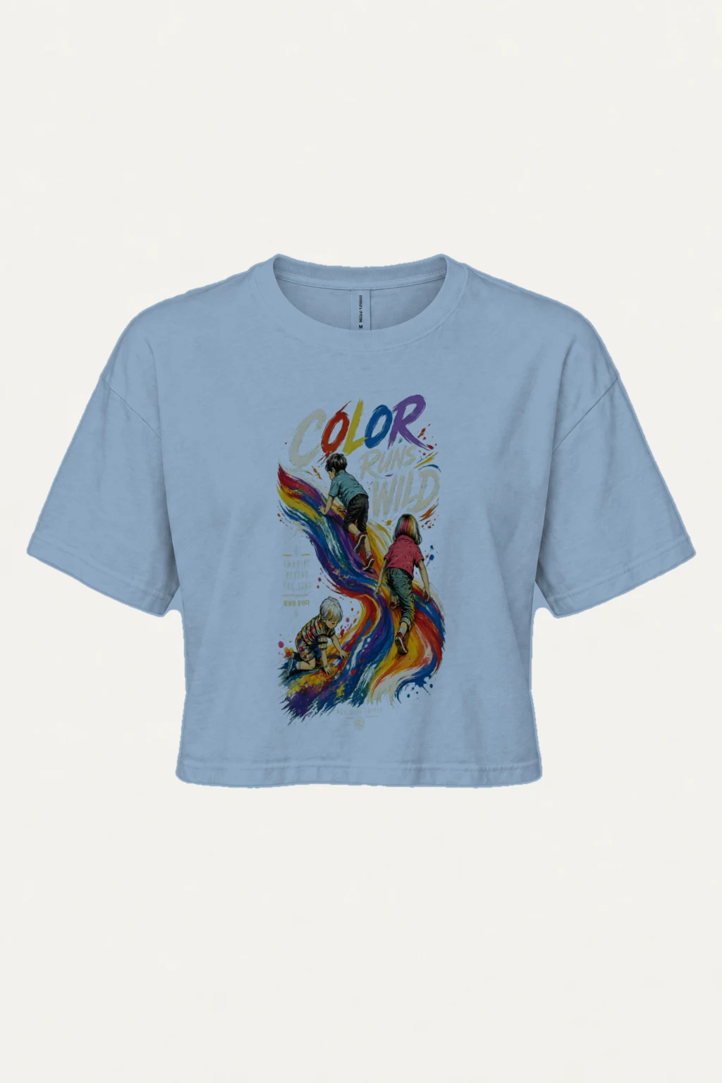 "Color Run Wild" Women's Crop Tee | Bella + Canvas 8882