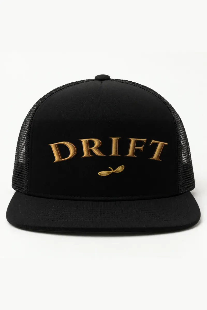 "Drift Infinity" 5 Panel Trucker Cap · Embroidered