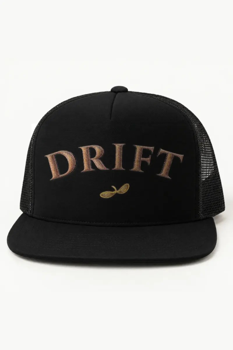 "Drift Infinity" 5 Panel Trucker Cap · Embroidered