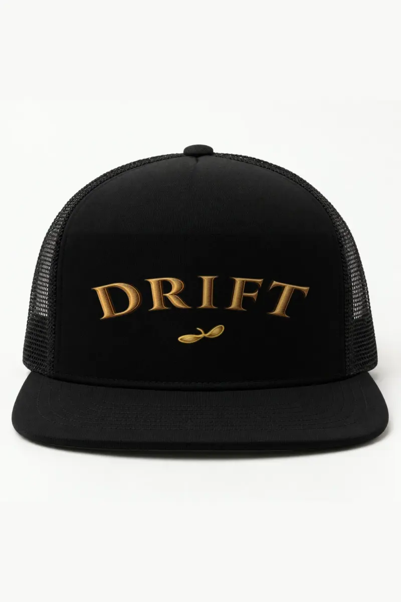 "Drift Infinity" 5 Panel Trucker Cap · Embroidered