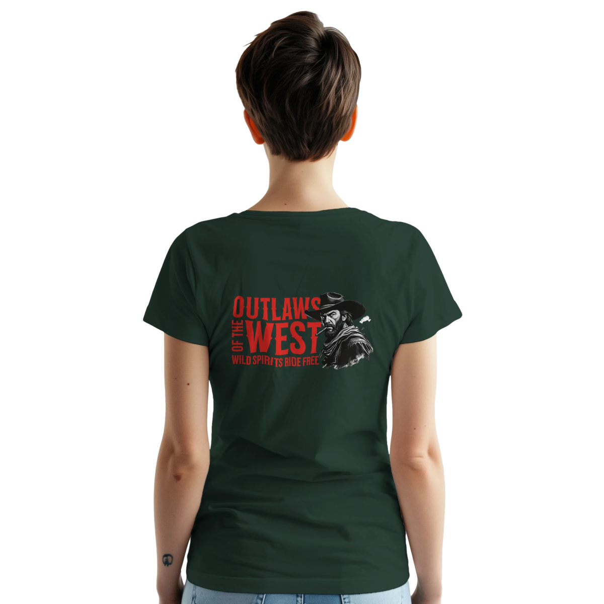 "Outlaws of the west" Heavyweight Unisex Crewneck T-shirt | Gildan® 5000