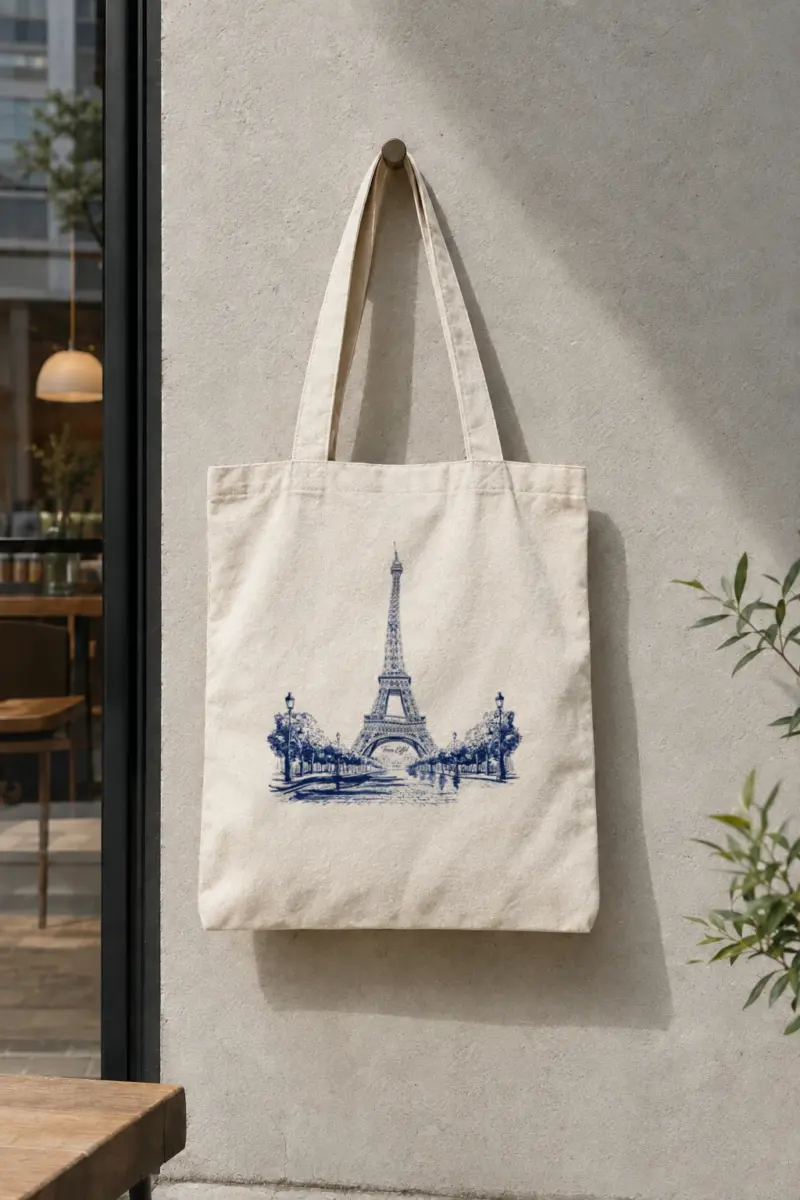"Eiffel tower" Classic Cotton Tote Bag