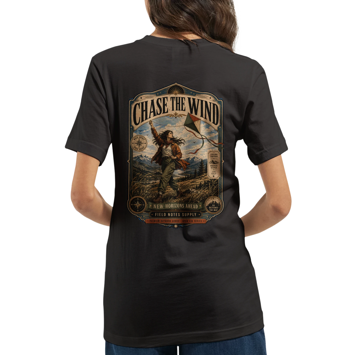 "Chase the wind" Premium Unisex Crewneck T-shirt | Bella + Canvas 3001