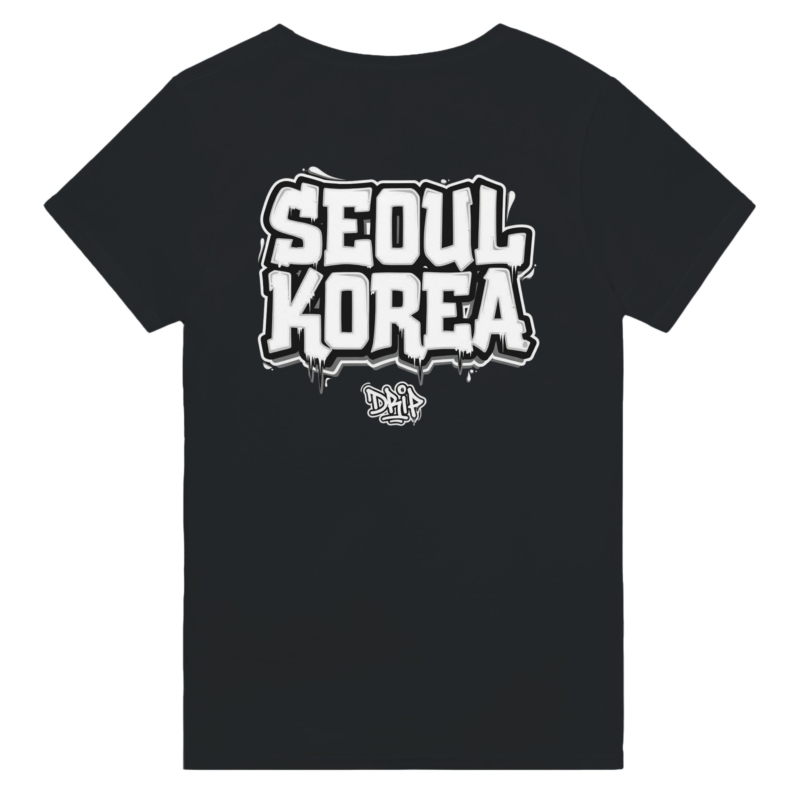 "Seoul Korea dip" Heavyweight Unisex Crewneck T-shirt | Gildan® 5000 Black