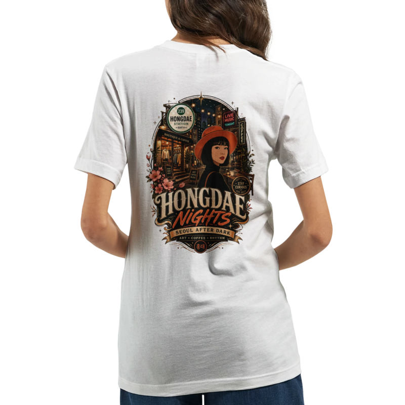 "Hongdae nights" Premium Unisex Crewneck T-shirt | Bella + Canvas 3001